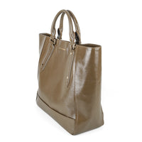 BURBERRY Somerford Brown Patent Leather Tote Handbag