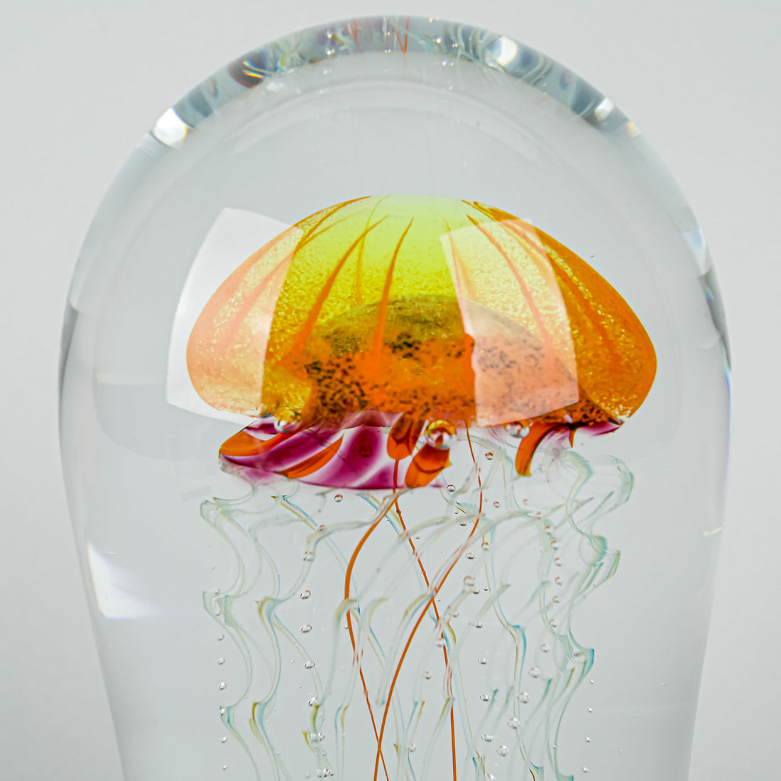 LIQUIDS SANDS DESIGN Jellyfish Art Glass Sculpture