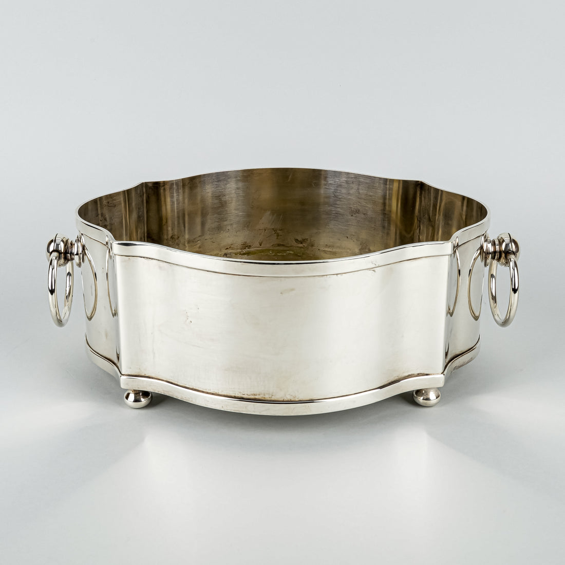 BIRKS Silver Plate Footed Jardiniere w/Handles