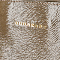 BURBERRY Somerford Brown Patent Leather Tote Handbag