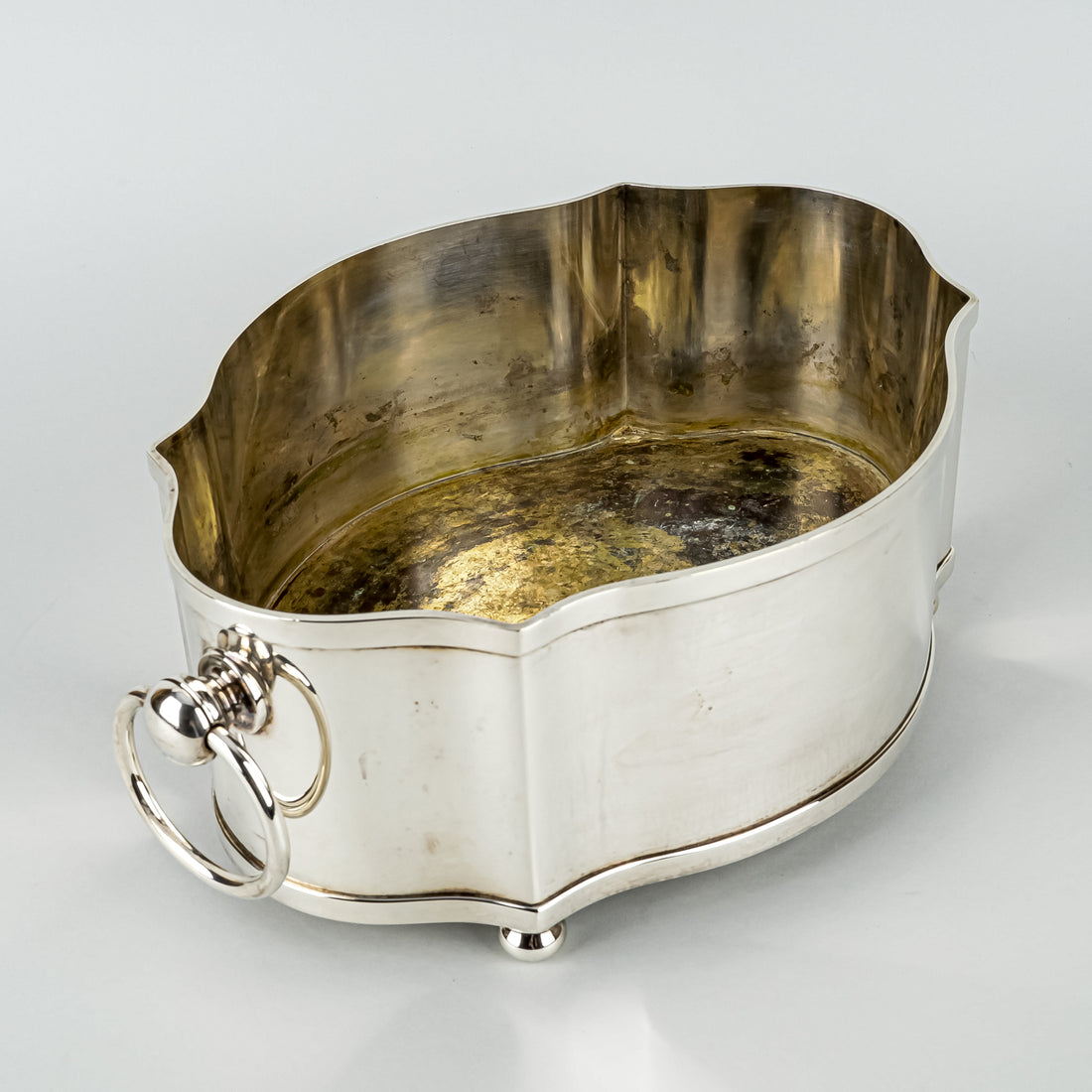 BIRKS Silver Plate Footed Jardiniere w/Handles