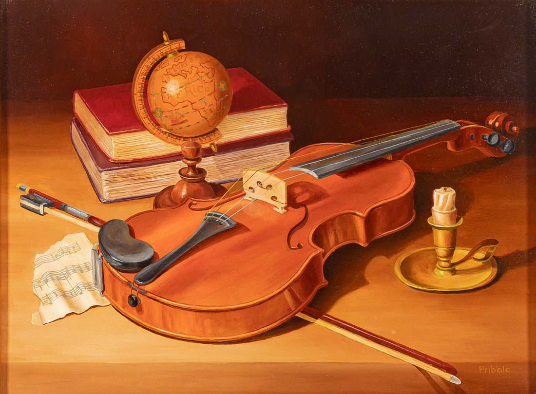William Pribble (American 1926) Still Life W/Violin