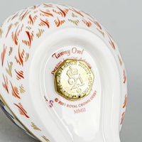 ROYAL CROWN DERBY Paperweight Tawny Owl