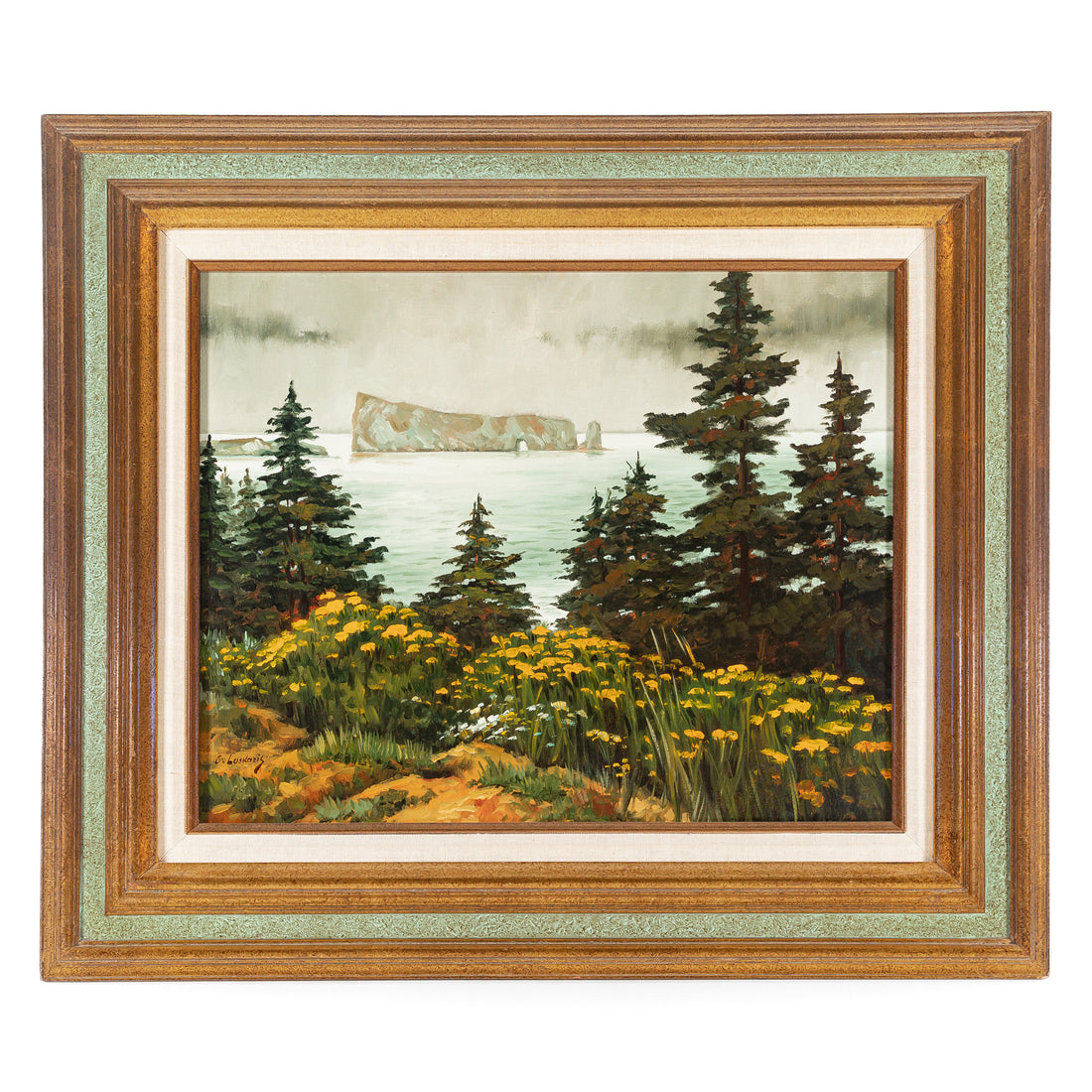 C. Laskaris, "Perce Rock" Oil on canvas