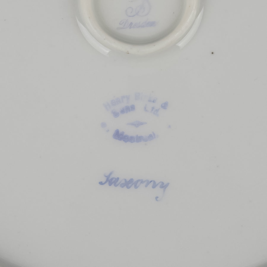 CARL THIEME DRESDEN Saxony Hand Painted Floral Pierced Cake Plate