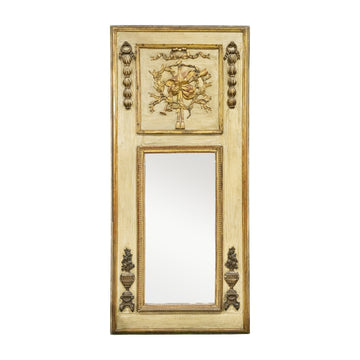 Vintage Trumeau Mirror With Gilt Details