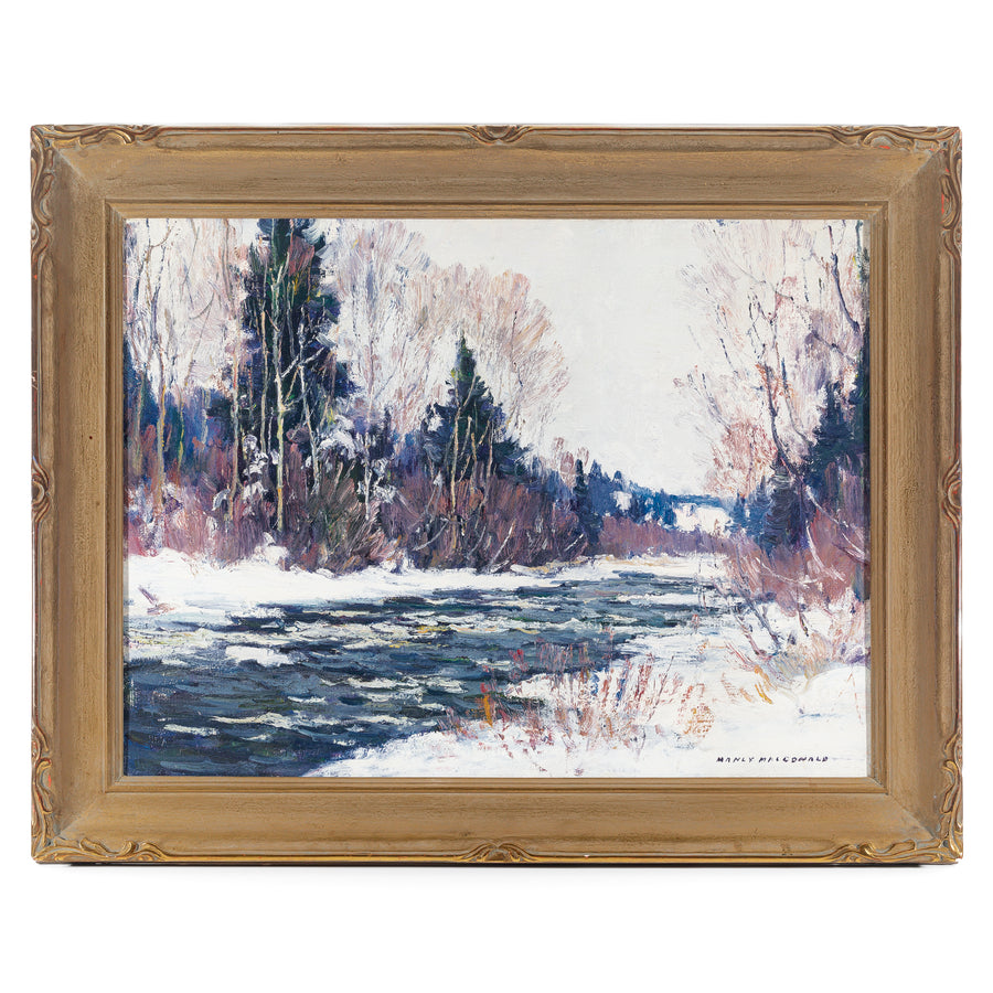 Manly E. MacDonald (Canadian 1889-1971) Winter Landscape With River