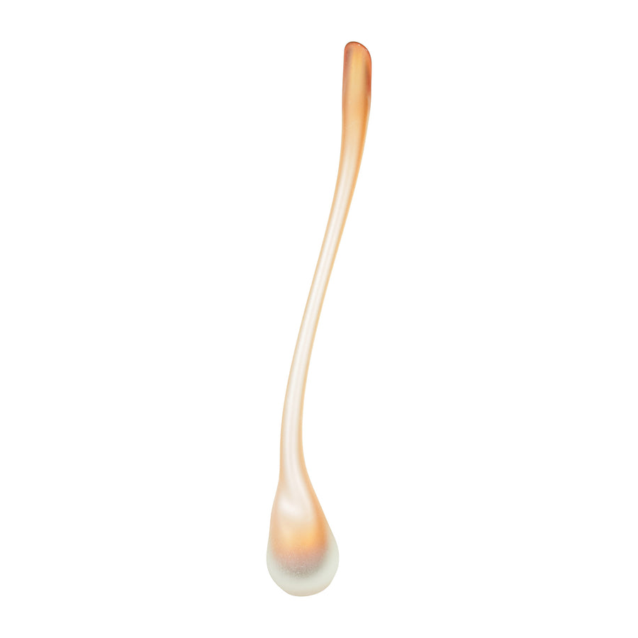JEFF GOODMAN STUDIO Art Glass Veer Apricot Frosted Vase