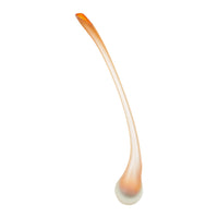JEFF GOODMAN STUDIO Art Glass Veer Apricot Frosted Vase
