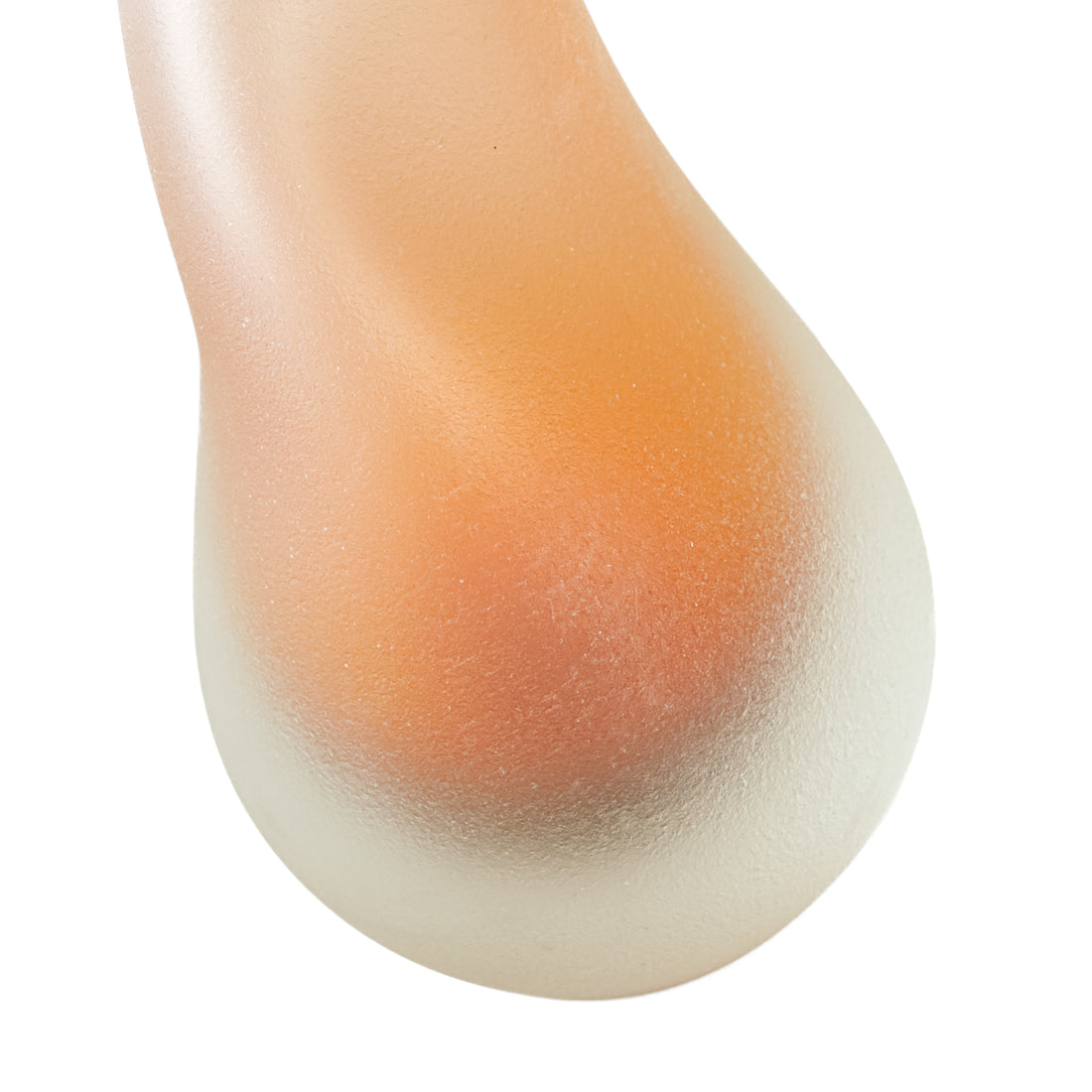 JEFF GOODMAN STUDIO Art Glass Veer Apricot Frosted Vase