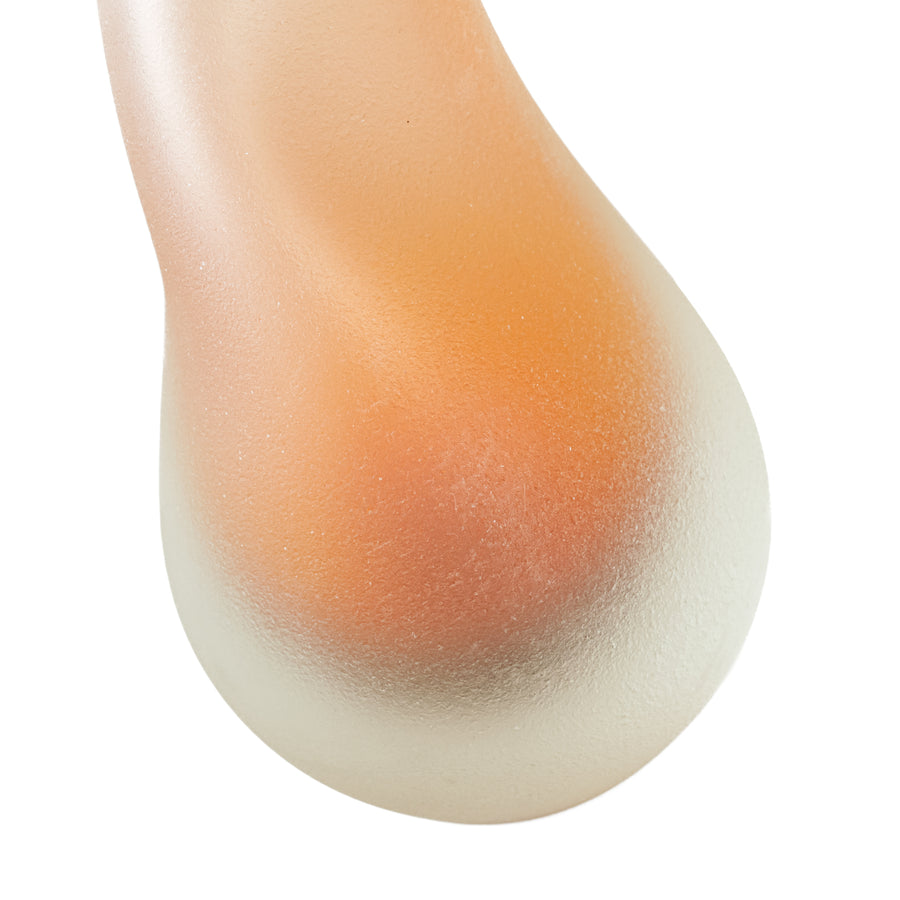 JEFF GOODMAN STUDIO Art Glass Veer Apricot Frosted Vase
