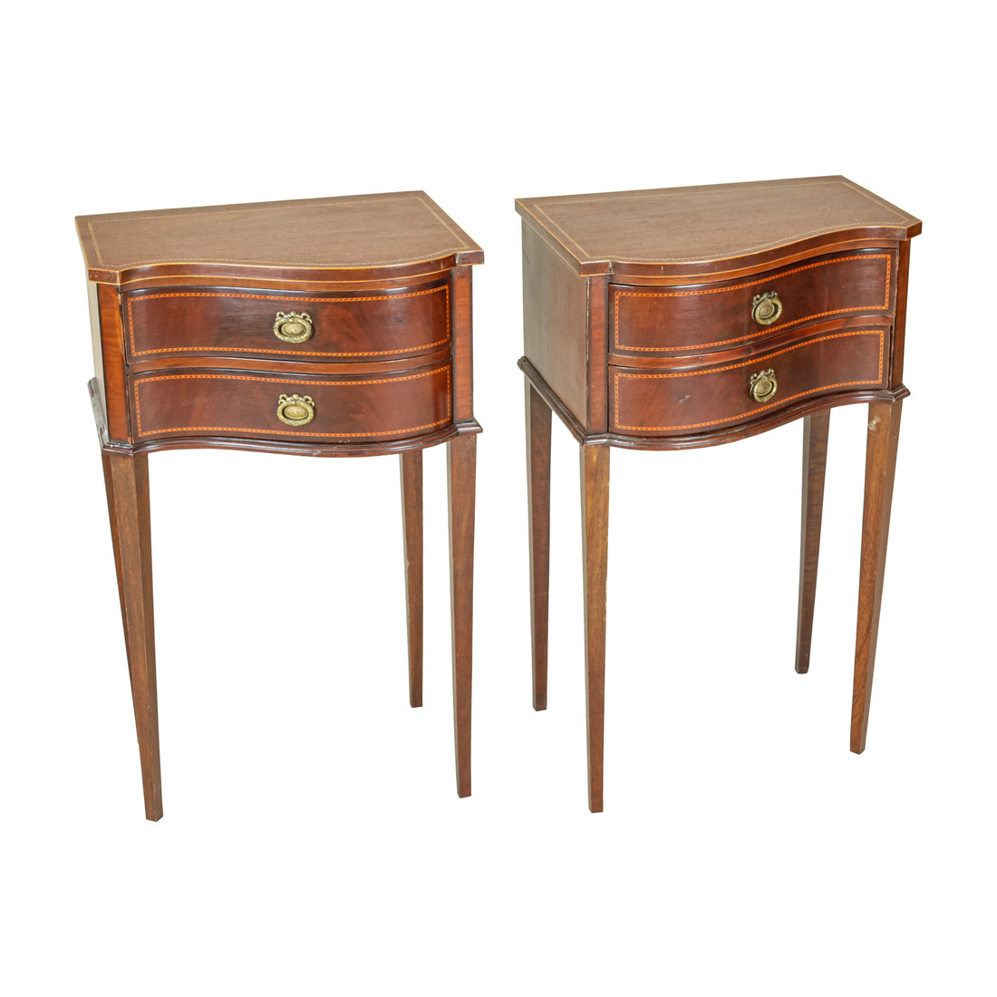 Small Mahogany End Tables Set Of 2