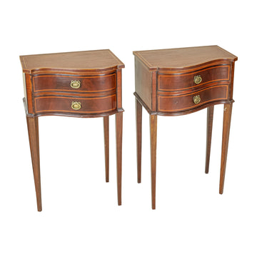 Small Mahogany End Tables Set Of 2
