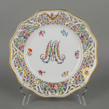 SCHUMANN Dresden Maria Antoinette Pierced Dessert Plates Set of 6