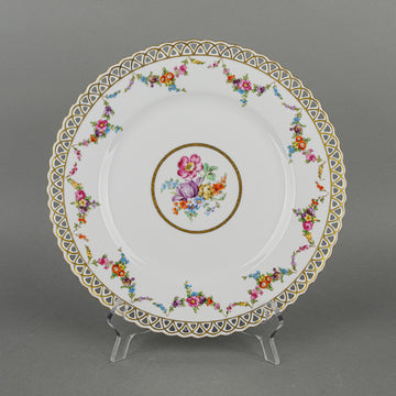 SCHUMANN Pierced Floral Garland Dinner Plates Set Of 6