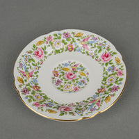 ROYAL CROWN DERBY Cup & Saucer A454 Hand Painted Flowered Border And Centre