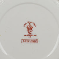 ROYAL CROWN DERBY Cup & Saucer A454 Hand Painted Flowered Border And Centre