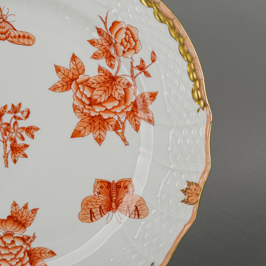 HEREND Fortuna Rust Dinner Plate D10.75"