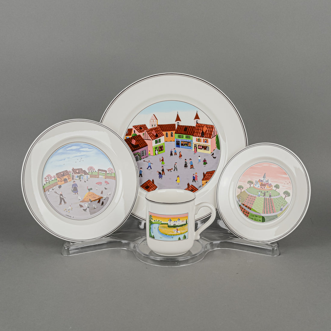 VILLEROY & BOCH Design Naif 6 Four Piece Place Settings Plus Extras