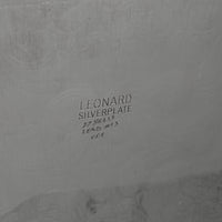 LEONARD Silver Plate Footed Gallery Tray
