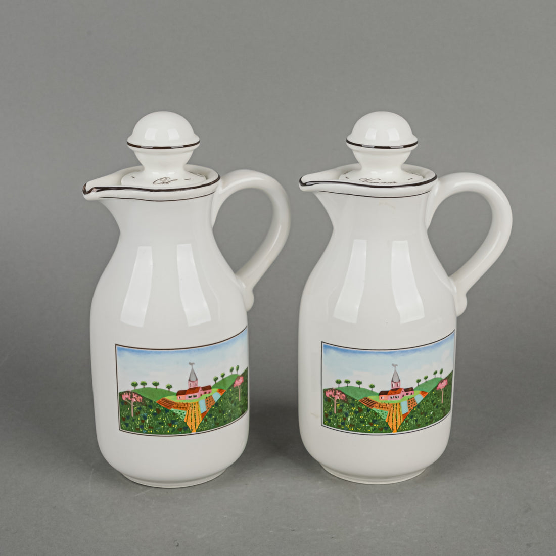 VILLEROY & BOCH Design Naif Oil & Vinegar Cruets With Stoppers Set Of 2