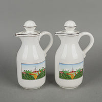 VILLEROY & BOCH Design Naif Oil & Vinegar Cruets With Stoppers Set Of 2