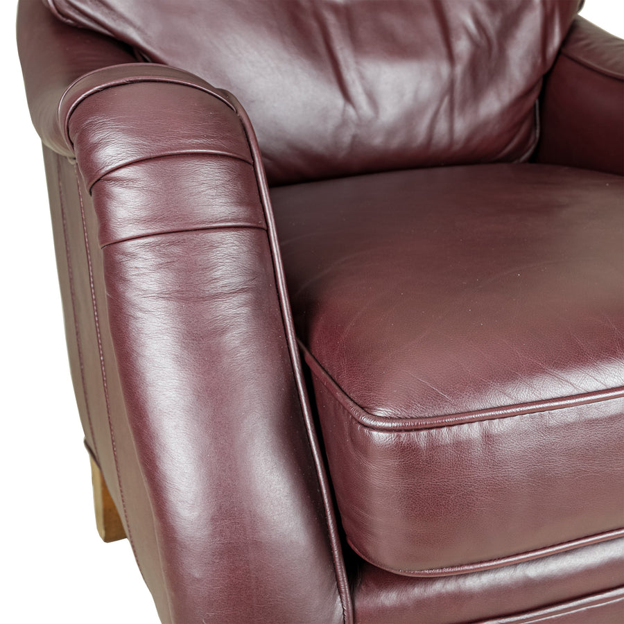 Oxblood Leather Armchair