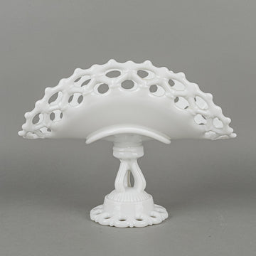 WESTMORELAND Doric Milk Glass Banana Stand