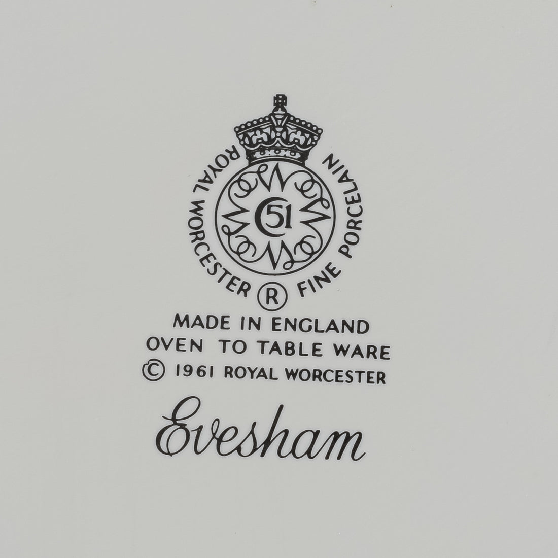ROYAL WORCESTER Evesham Quiche/Flan Dish