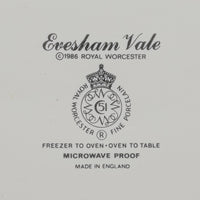 ROYAL WORCESTER Evesham Vale Oval Covered Casserole With Fruit Knob
