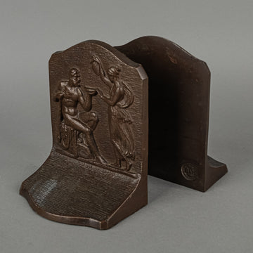 BRADLEY & HUBBARD Bronze Bookends Set Of 2