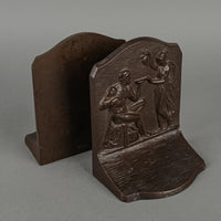 BRADLEY & HUBBARD Bronze Bookends Set Of 2