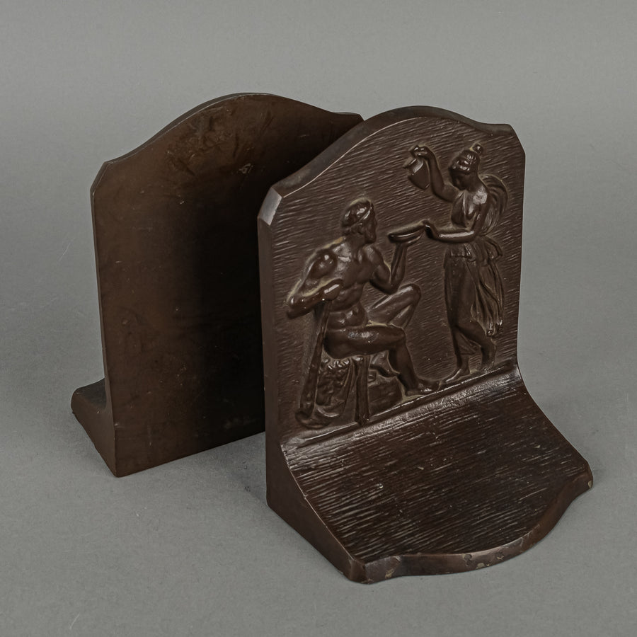 BRADLEY & HUBBARD Bronze Bookends Set Of 2