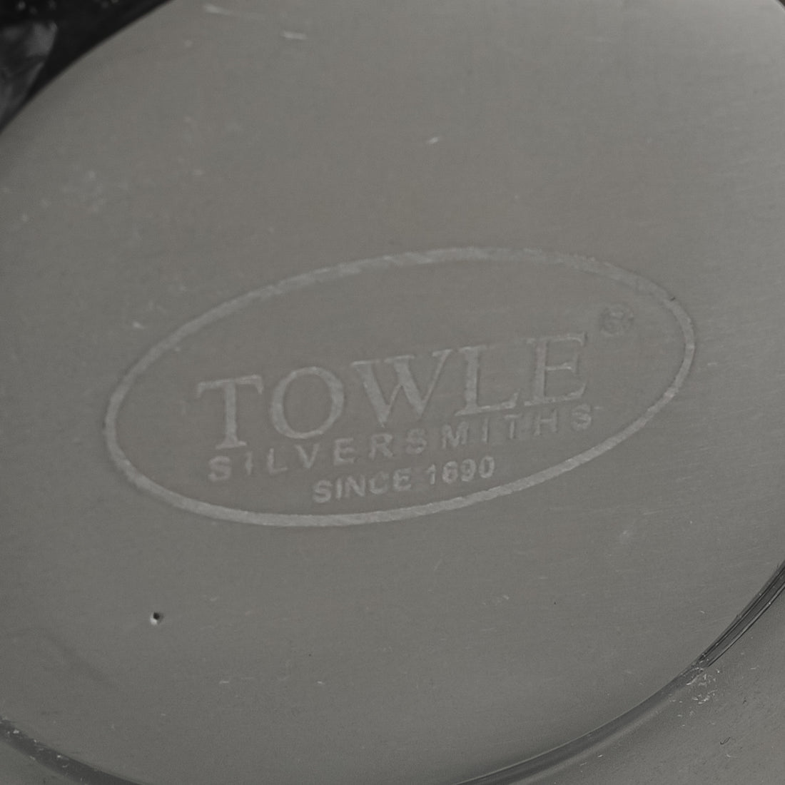 TOWLE Basketweave Polished Aluminum Chip And Dip 2 Pieces