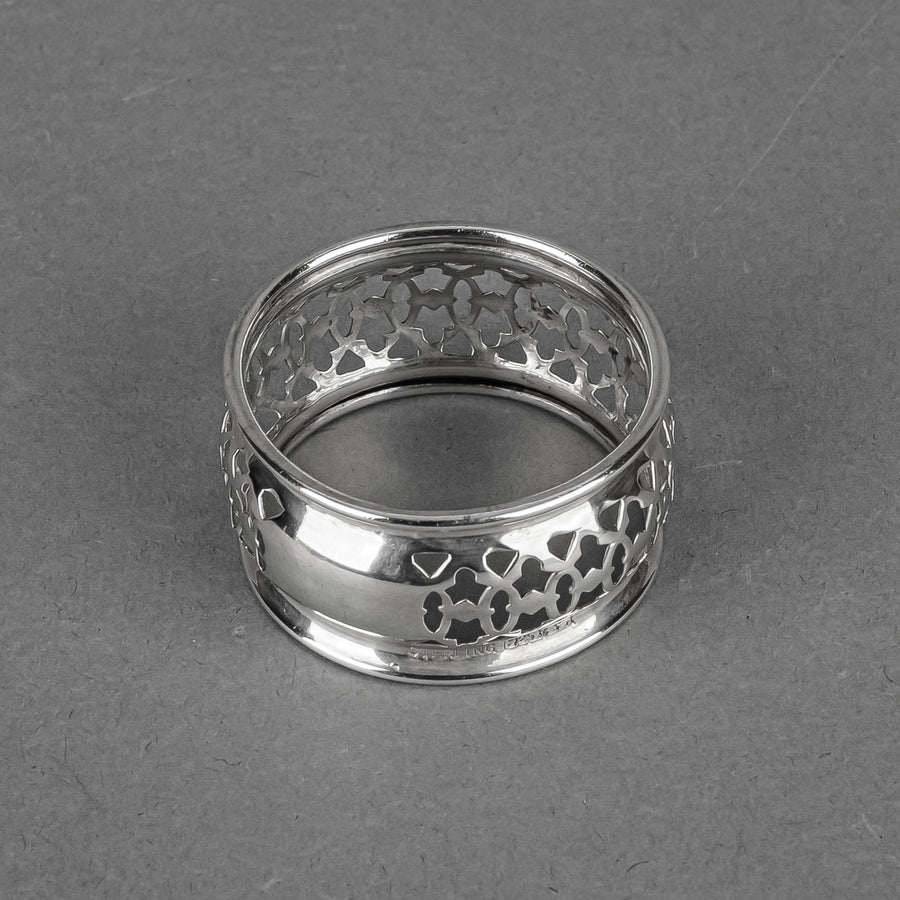 RODEN BROS Sterling Pierced Napkin Rings Set of 2
