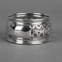 RODEN BROS Sterling Pierced Napkin Rings Set of 2