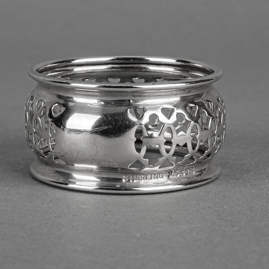 RODEN BROS Sterling Pierced Napkin Rings Set of 2