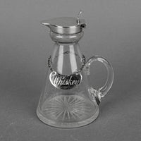 HUKIN & HEATH Crystal Whiskey Noggin With Sterling Mounts And Tag