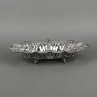 Austrian-Hungarian 800 Silver Footed Oval Repousse Bowl