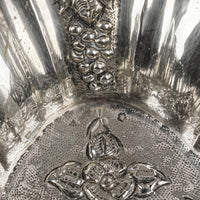 Austrian-Hungarian 800 Silver Footed Oval Repousse Bowl