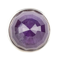 Sterling Faceted Amethyst Dome Ring