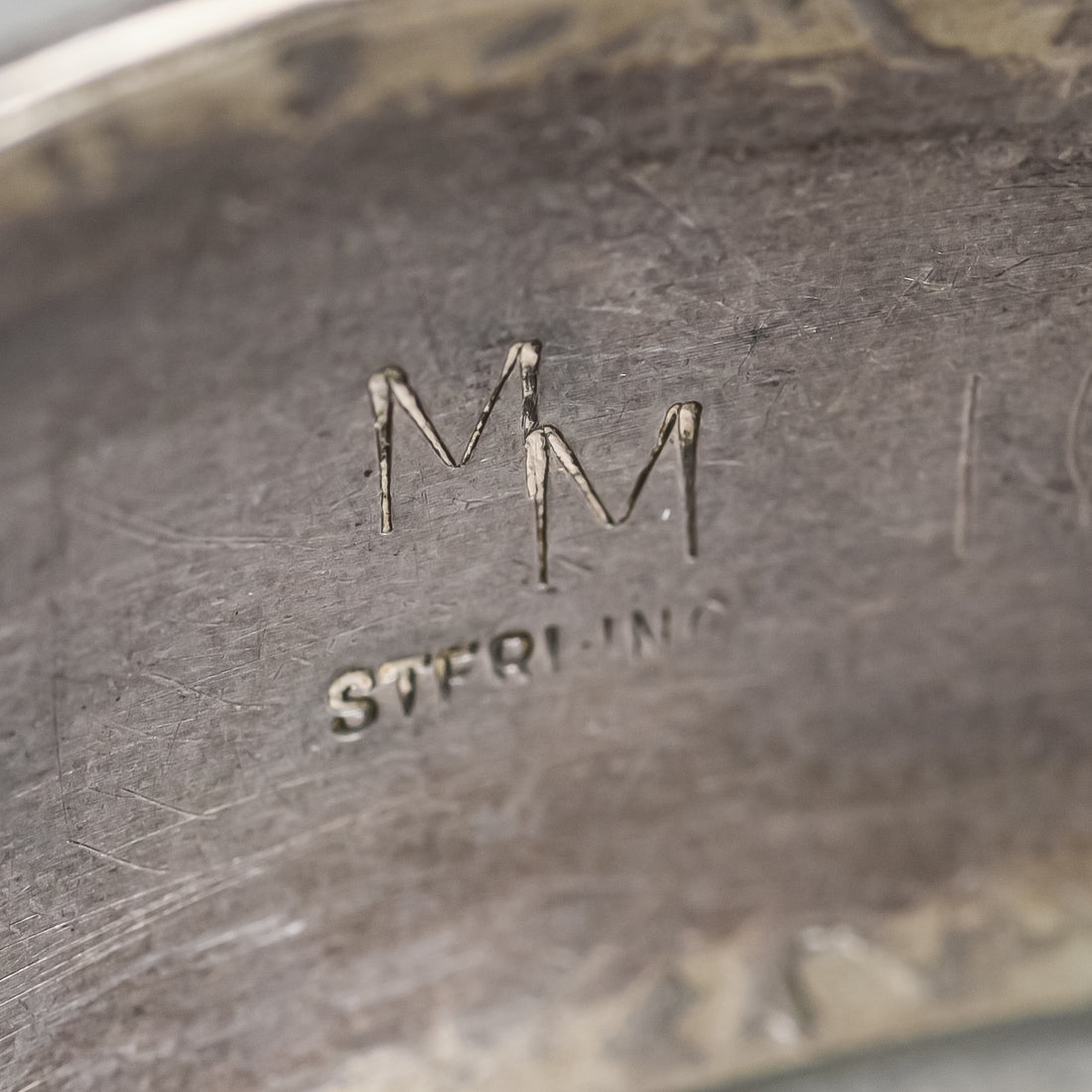 MICHAEL MENDOZA N Navajo Sterling Silver Graduated Turquoise Cuff