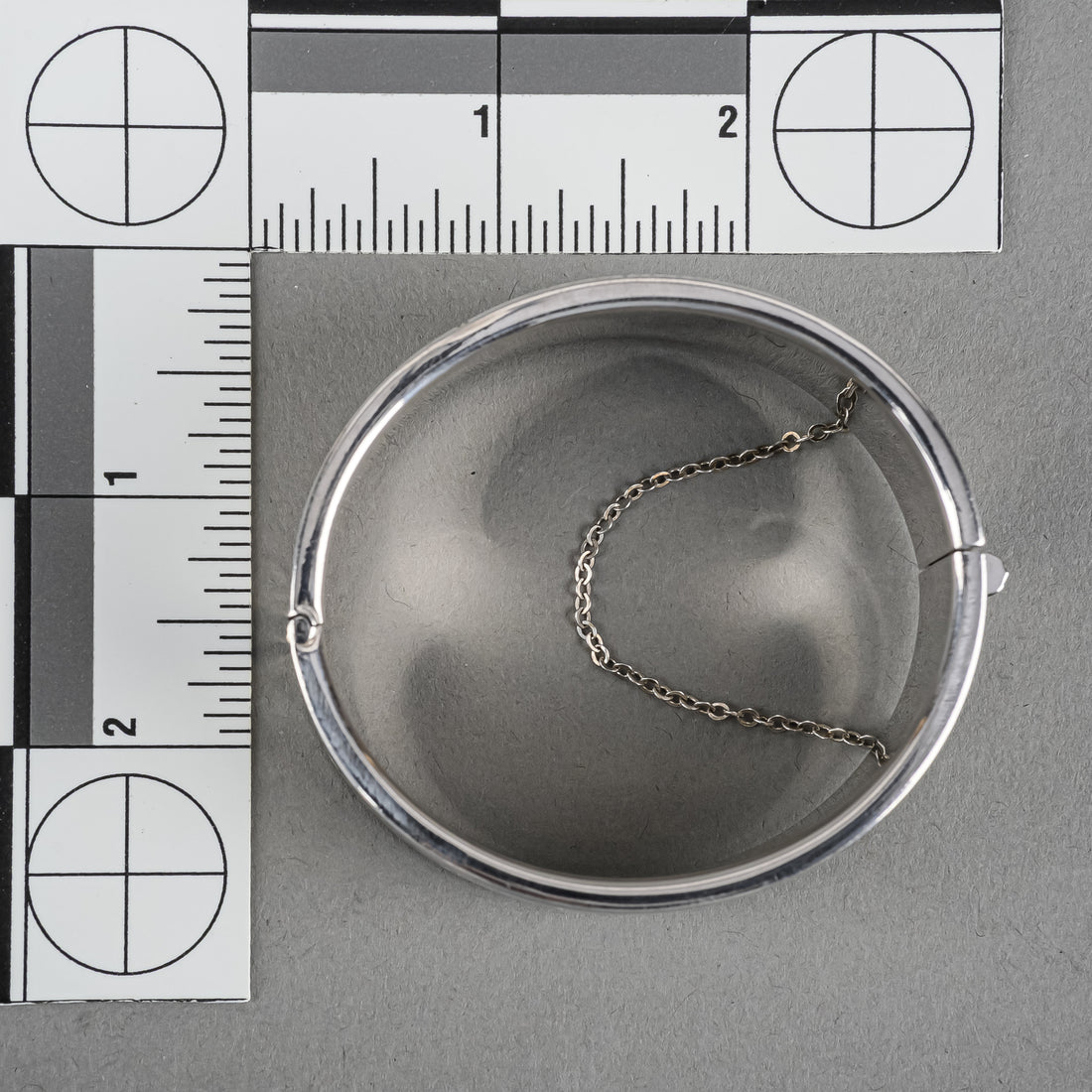 BURKHARDT Sterling Chased Hinged Bangle