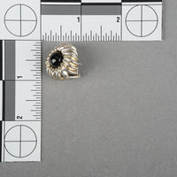 TIFFANY & CO Sterling Onyx Flower Omegas