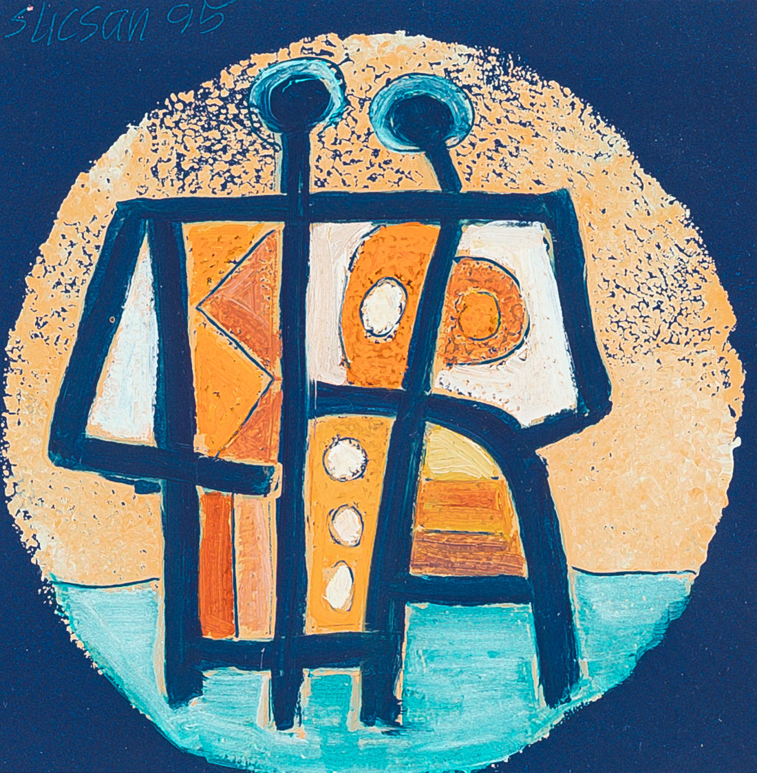 Charles Sucsan (Canadian 1932-2022)  Untitled - Abstract - Two Figures