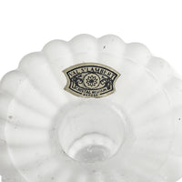 VAL ST LAMBERT Manchester Frosted Candlesticks