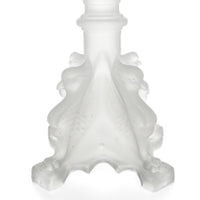 VAL ST LAMBERT Manchester Frosted Candlesticks