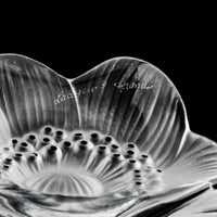 LALIQUE Anemone Triple Flower Candleholder