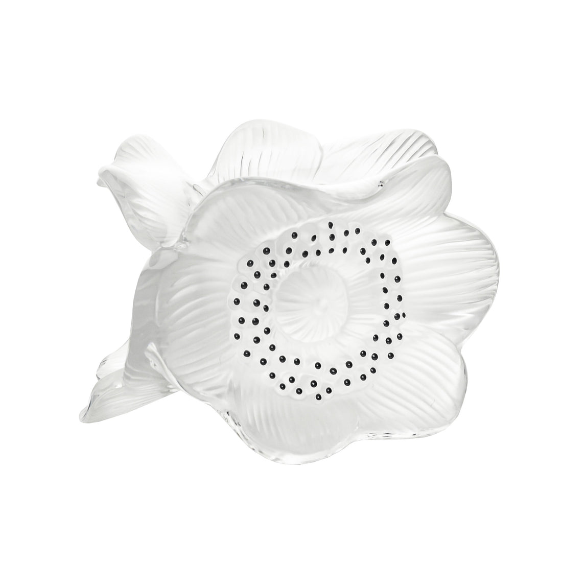 LALIQUE Anemone Triple Flower Candleholder