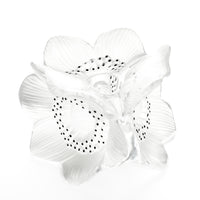 LALIQUE Anemone Triple Flower Candleholder